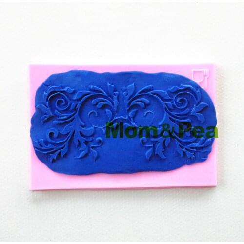 Mom&Pea 0972 Free Shipping Floral Lace Shaped Silicone Mold Cake Decoration Fondant Cake 3D Mold Food Grade