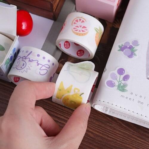 1Roll Fruit Pattern Hand Account Decoration Masking Tape Sticker DIY Scrapbooking Gift Box Decor Materials