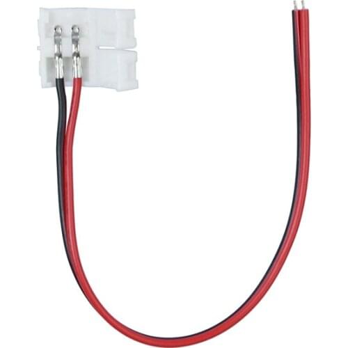 1pcs 10mm 2pin connector For 5050 5630 single color LED strip LED PCB board connector wire free shipping LEEDSUN