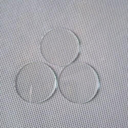 10 pieces/lot D35mmx2mm clear glass Lens Glass sheet for downlight ceiling lamps glass cover sheet
