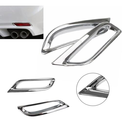 2PCS Car Chrome Styling Rear Tail Fog Light Lamp Covers Trim Decoration for Toyota Camry XV70 2017 2018