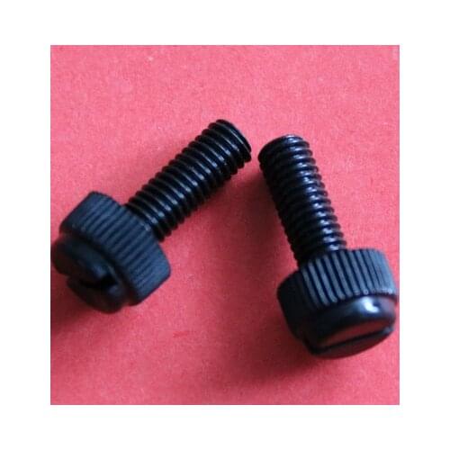 20pcs M6 nylon one line socket knurled screw PA66 plastic Slotted Hand Black mechanical screws bolt 8mm-50mm Length