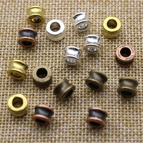 30pcs/lot Big Hole 4.5mm, Metal Spacer Beads for Jewelry Making DIY Handmade fit Charm Bracelet Jewelry Findings Z863