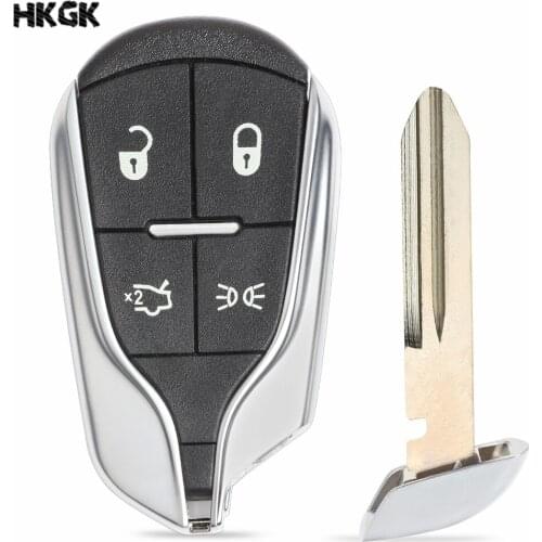 4 Button Remote Smart Car Key Shell Case Light Button for Maserati Ghibli Quattroporte