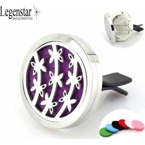 Legenstar 2019 Lucky Star New Jewelry 30mm Diffuser 316 Stainless Steel Car Aroma Locket Essential Oil Car Diffuser Locket