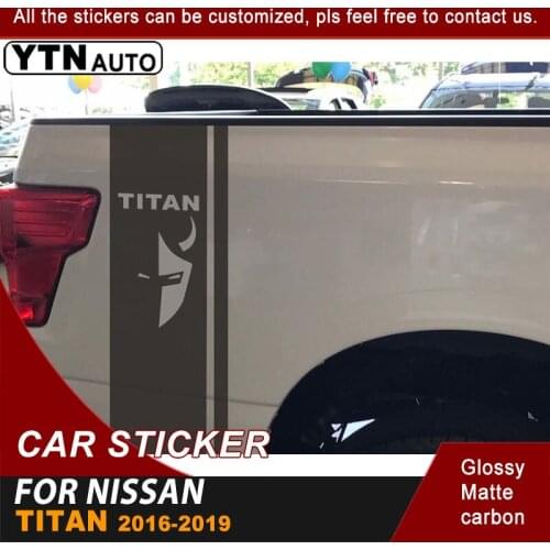 Car Decals Box Bed Stripe Graphic Vinyl Cool Car Stickers Customized Fit For Nissan Titan 2016 2017 2018 2019 2020