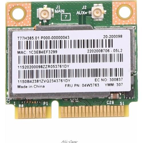 300Mbps 2.4 + 5GHZ BCM943228HMB Bluetooth 4.0 Half Mini Pci-e Wireless WiFi Card For Lenovo ThinkPad E430 E130 E435 E530