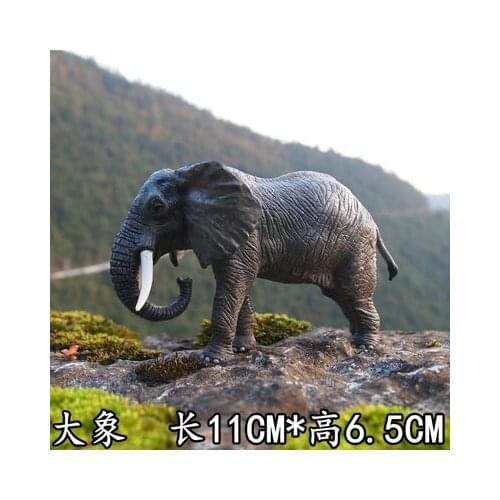 Childrens toy imitation animal model wildlife set giraffe, tiger, elephant, lion, hippo, sheep heart