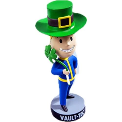15CM Anime Figure Fallout Vault Boy Bobble Head Doll PVC Actio Collectible Model Toy Gifts Children Pet Kawaii Mini Desktop Pops