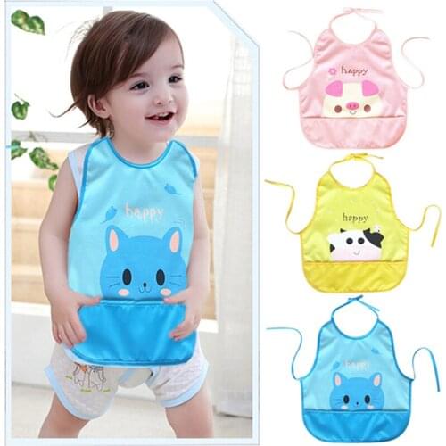 Hot Design Cartoon Waterproof Aprons Baby Bibs Burp Cloths Bibs Feeding Baby Saliva Towel For baby Care For Boy&Girl