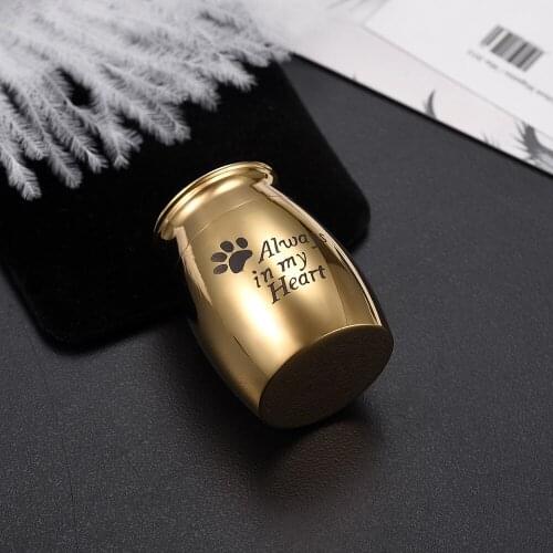 Cremation Jewelry For Girl Boy ''Always In My Heart' Waterproof stylish Cremation Urn Pet/Human Ashes Urn Memorial Jewelry