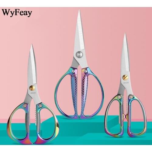 Multicolor Professional Strong Scissors Tailors Scissors Embroidery and Sewing Scissors Household Kitchen Tailor Thread Fabric
