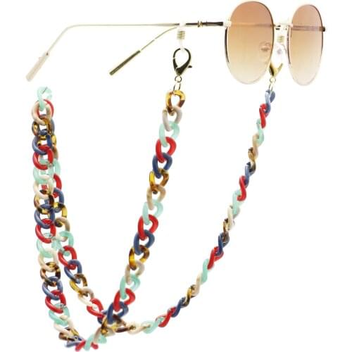 Multicolor Acrylic Sunglasses Chain Mask hanging Chain Reading Glasses Hanging Neck Largand Glasses Chain Eyeglasses Strap