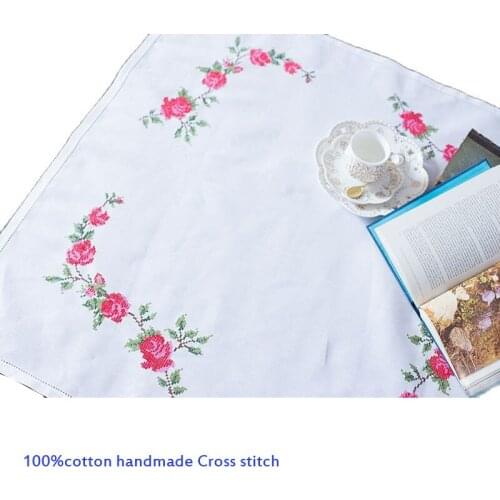 NEW Lace 100%cotton handmade Cross stitch table place mat pad Cloth tea placemat cup mug wedding coaster Christmas doily kitchen