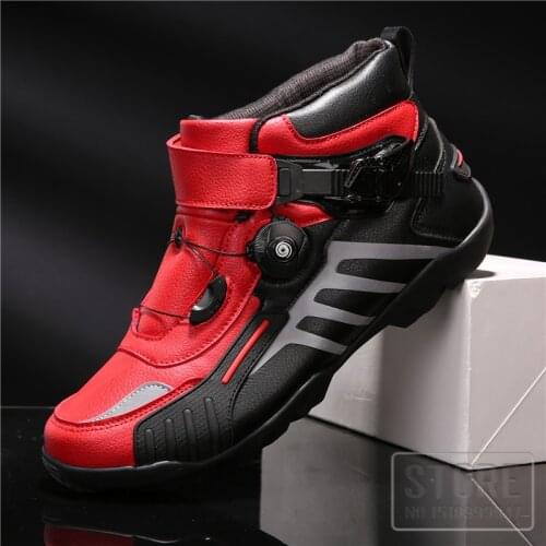 New Motorcycle Boots Men Breathable Botas Moto Boots Hombre Motorcycle Shoes Motorbike Biker Riding Boots Touring Ankle Shoes
