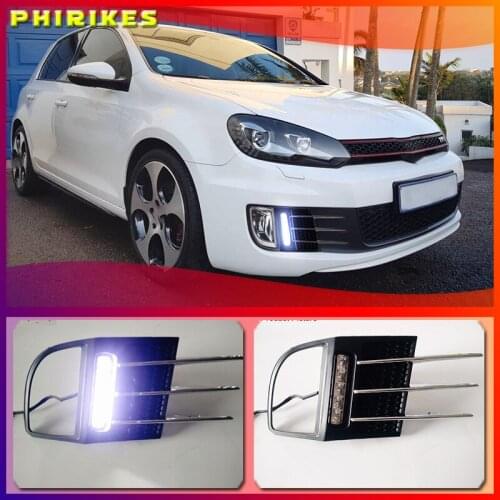 LED Daytime Light Running Light DRL Front Fog Lamp Day Light fog light For Volkswagen Golf 6 Golf6 GTI 2010 2011 2012 Auto