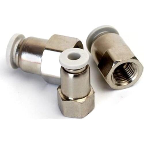 Trachea Quick Connector Copper Internal Thread Straight Through Trachea Quick Plug PCF6-01/8-02/10-03