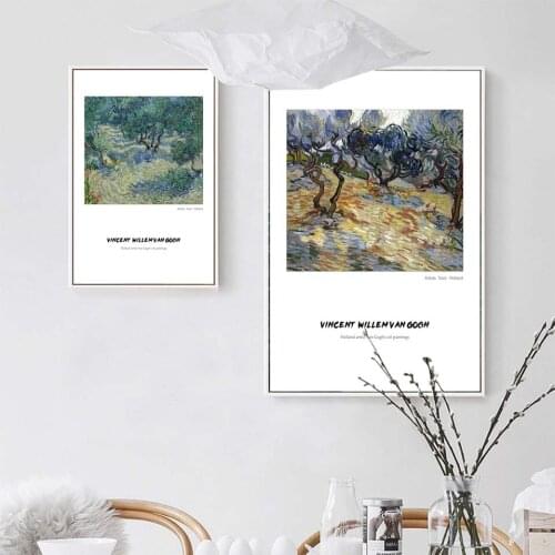 Home Decoration Wall Art Poster Spray Painting Print Canvas Oil paintings Vincent Willem van Gogh 4 Landscapes