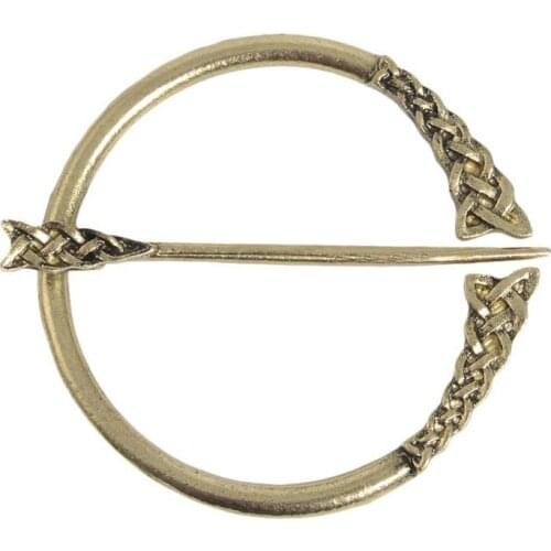 Vintage Alloy Jewellery Metal Enamel Round Brooch Penannular Shoulder Shawl Scarf Clasp Cloak Pin Jewelry Viking Metal Pin Badge