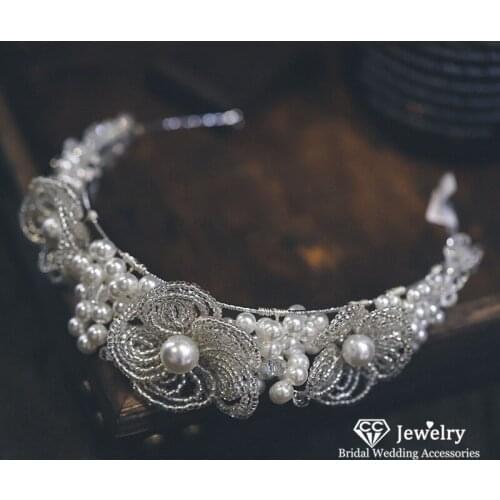 CC Hairband Women Headband Jewelry Wedding Hair Accessories for Bride Tiara Beidesmaids Luxury Party Headdress Headpiece AN14