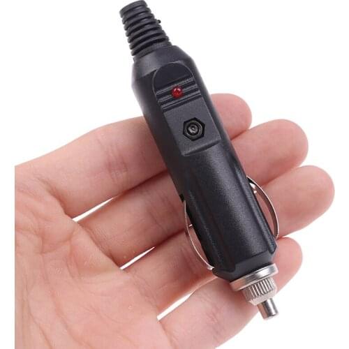 1Pc New 12V 24V car cigarette lighter plug with light without wire socket converter