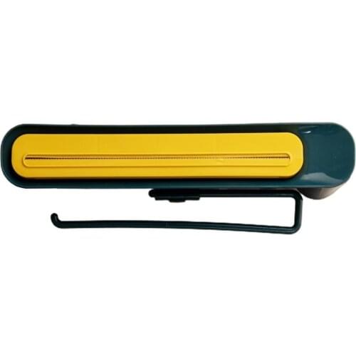 1 Pc Plastic Wrap Cutter Household Multipurpose PP 3 in 1 Wall Mount Paper Towel Holder for Kitchen Foil Film Wrap Dispenser