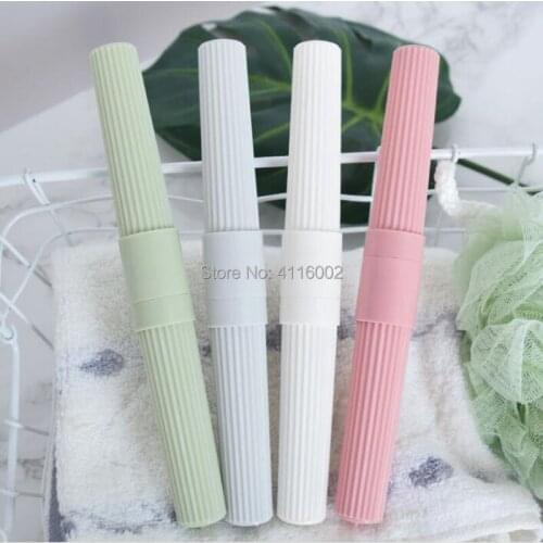 120pcs Straw Toothbrush Storage Box Portable Holder Tableware Container Bathroom Organizer For Travel