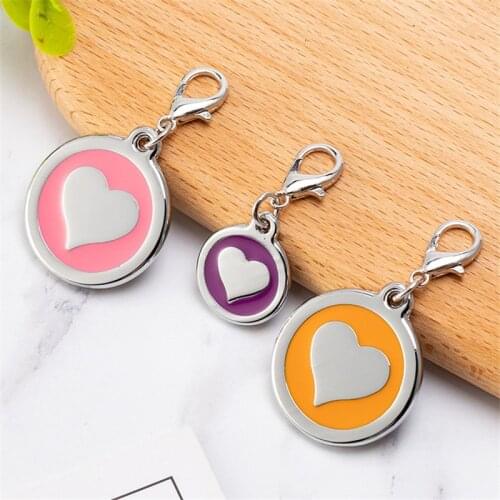 2pcs Zinc Alloy Heart Enamel Stitch Marker Knitting Crochet Locking Stitch DIY Crafts Keyrings Pendant Charms Accessories 25mm