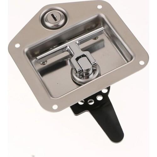 2x T Type Stainless Steel RV Trailer Car Handle Locks Toolbox Latch With Key