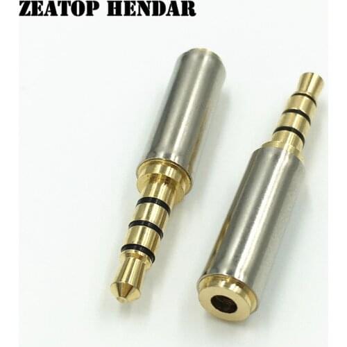 8Pcs Gold Plated 3.5mm Male Plug to 2.5mm Female Jack 4 Ploes Stereo Sound Effect Earphone Headphone Audio Adapter Connector