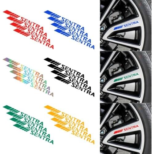 Car logo Wheel Badge decal refit Creative decoration emblem sticker for Nissan Sentra b16 b17 2008 2010 2017 2018 accessories