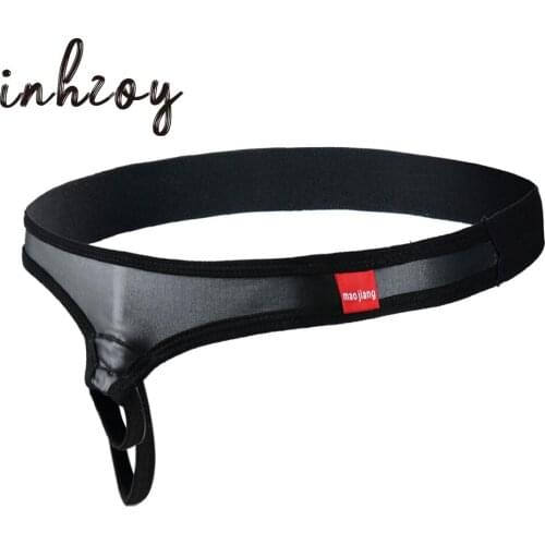 Men Lingerie Cock Sock ling Ring Bikini Brief Hombre G-string Thong Underwear Jockstrap Stretchy Elastic Penis Hole Underpants