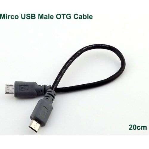 1pcs USB Cable / Cord Micro USB Type B Male To Micro B Male 5 Pin Converter OTG Data Adapter Lead 20cm / 1m 3ft