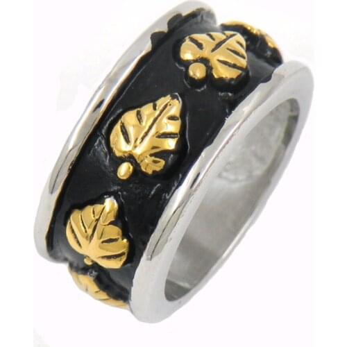 Fanssteel Stainless Steel Jewelry LEAF BAND RING FRR08W62G