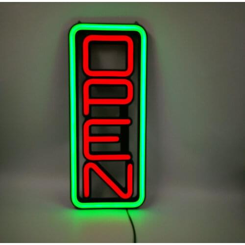 Commercial Lighting DC 12V Vertical Style Super brightness LED Neon Open sign for Store shop bar advertising use Indoor Lighting