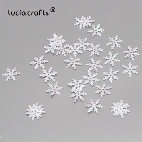 Lucia crafts 5g/10g Nonwoven Fabric Snowflake For Christmas Patry Decor Ornaments Supply B1302