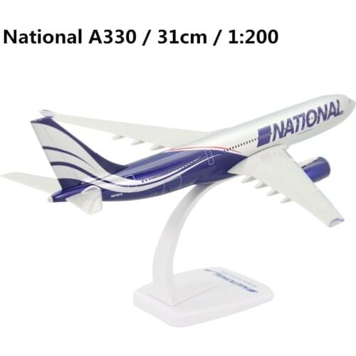 31CM 1:200 ABS Plastic Air American National Airbus 330 A330 Airlines Aircraft DIY Assembled Assembly airplane model Plane