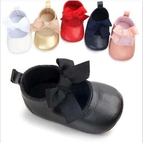 Fashion PU Baby Shoes Infant Girls Princess Shoes Soft Sole Newborn Crib Shoes