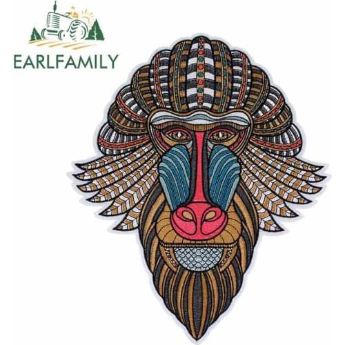 EARLFAMILY 13cm x 11.1cm For Embroidery Gorilla Car Decal Waterproof Creative Car Stickers Vinyl Material Decor Scratch-Proof