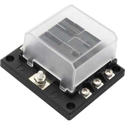 New DC12-32V universal Waterproof 6 Way Plastic Cover Blade Fuse Box Holder with LED Indicator For Car Boat Bus Truck Caravan RV