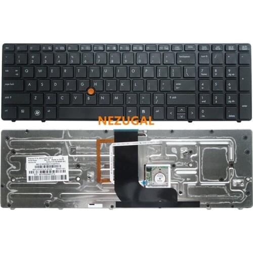 NEW US Laptop Keyboard for HP Elitebook 8560W 8570W English with Backlit Keyboard