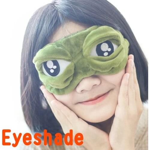Cartoons Plush Frog Sleeping Mask Eyepatch Cartoon Eye Cover For Eye Travel Relax Sleeping Eye Patch Shading Eye Mask Soft Silk