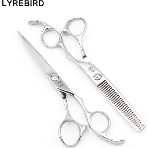 Professional hair scissors 5.5 Inch 6 INCH Convex edge Cutting and Thinning Shears Lyrebird HIGH CLASS 5SETS/LOT NEW