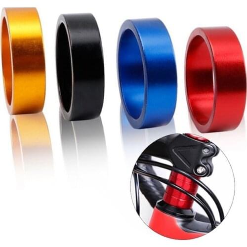 2 Pcs Aluminum Alloy Bicycle Earphone Gasket Mountain Bike Fork Gasket Bicycle Handlebar Gasket Ring Gasket Bicycle Accessories