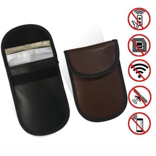 RF RFID Signal Blocking Bag Cover Signal Blocker Case Faraday Cage Pouch For Keyless Car Keys Radiation Protection Cell Phone
