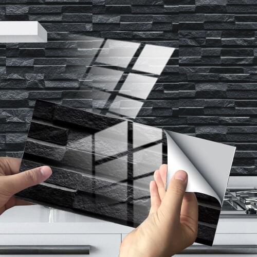 DIY Self Adhesive Ceramic Marble Wall Decor Waterproof 3d Wall Stickers For Bathroom Peel And Stick Tile Sticker
