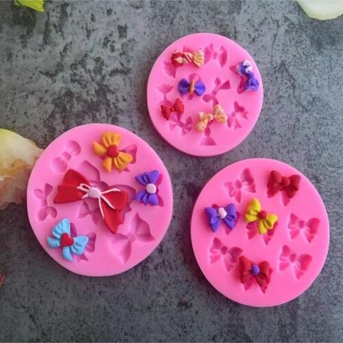 Bowknot Shape fondant cake silicone mold for polymer clay molds kitchen baking chocolate pastry candy Clay making decoration
