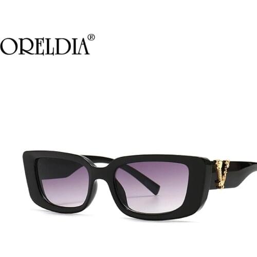 ORELDIA New Fashion Retro Sunglasses Ladies Brand Designer Sunglasses Men Rectangular Small Frame Gradient Color Glasses UV400