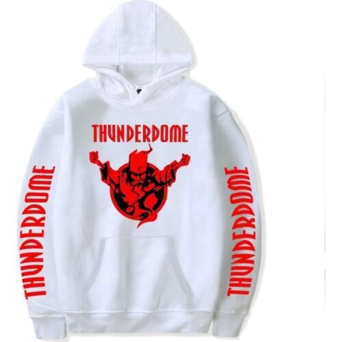 Thunderdome Men Hoodie Cool Print Harajuku Sweatshirt 80s 90s Tops Women fashion Streetwear Male Hardcore Thunderdome Pullover