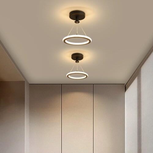 Creative Nordic led Ceiling Lights Black/Gold ceiling lamp For corridor Aisle Cloakroom lighting decoration home light fixtures